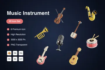 Instrument de musique Pack 3D Icon