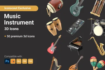 Instrumento musical Pacote de Icon 3D