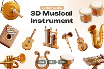 Instrumento musical Paquete de Icon 3D