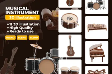 Instrumento musical Paquete de Icon 3D