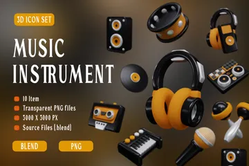 Instrumento musical Paquete de Icon 3D