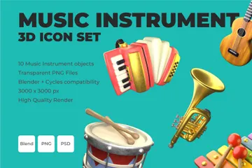 Instrumento musical Paquete de Icon 3D