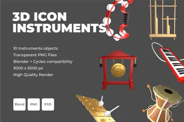Instrumentos Pacote de Icon 3D