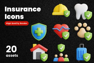 Insurance 3D Icon Pack