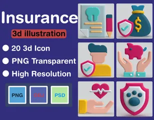 Insurance 3D Icon Pack