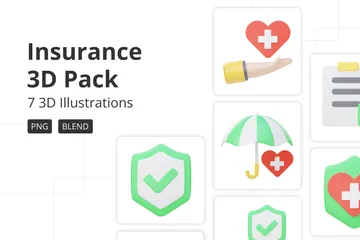 Insurance 3D Icon Pack