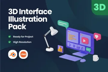 Interface Pack 3D Illustration