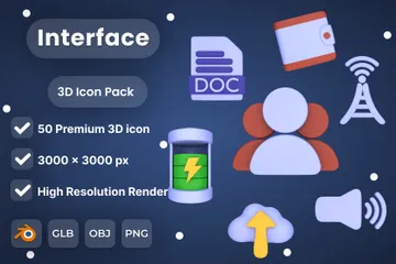 Interface 3D Icon Pack