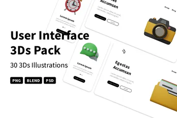 Interface de usuário Pacote de Icon 3D