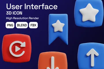 Interface de usuário Pacote de Icon 3D