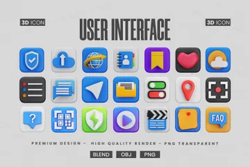 Interface de usuário Pacote de Icon 3D