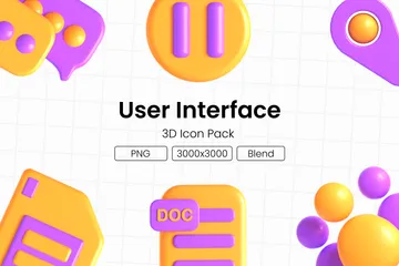 Interface de usuário Pacote de Icon 3D