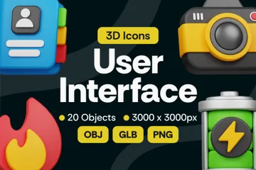 Interface do usuário V1 Pacote de Icon 3D