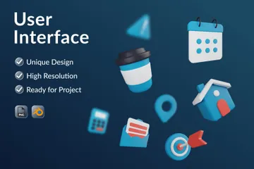 Interface de usuário Pacote de Illustration 3D