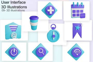 Interface de usuário 3D Illustration Pack