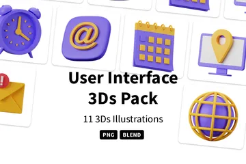 Interface de usuário Pacote de Icon 3D