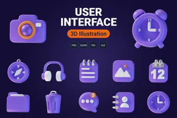 Interface de usuário Pacote de Icon 3D