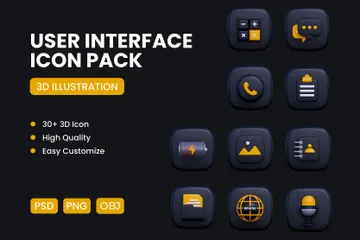 Interface de usuário Pacote de Icon 3D