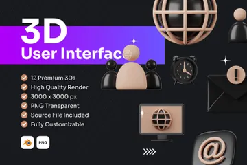 Interface de usuário Pacote de Icon 3D