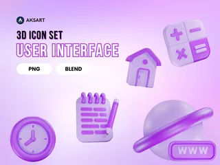 Interface de usuário Pacote de Icon 3D