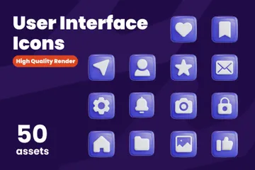 Interface de usuário 3D Icon Pack