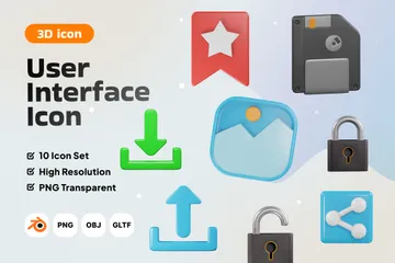 Interface de usuário Pacote de Icon 3D