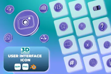 Interface de usuário Pacote de Icon 3D