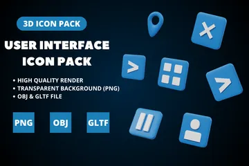 Free Interface de usuário Pacote de Icon 3D