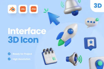 Interface de usuário 3D Icon Pack