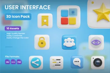 Interface de usuário Pacote de Icon 3D