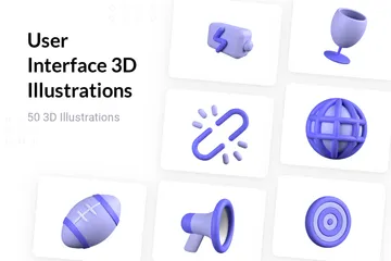 Interface de usuário Pacote de Illustration 3D