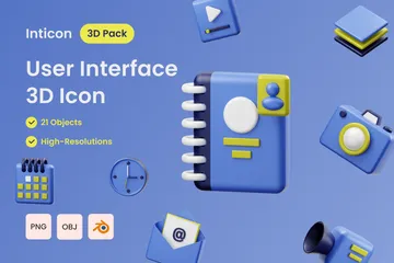 Interface de usuário Pacote de Illustration 3D