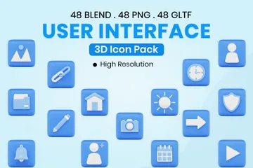 Interface do usuário V.3 Pacote de Icon 3D