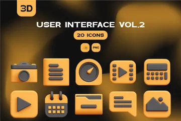 Interface do usuário Vol.2 Pacote de Icon 3D