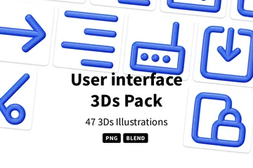 Interface do usuário Vol-5 Pacote de Icon 3D