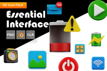 Interface essentielle Pack 3D Icon