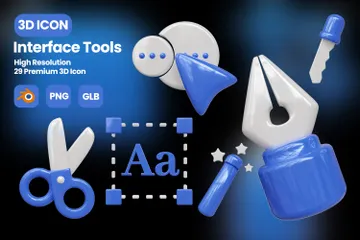 Outils d'interface Pack 3D Icon