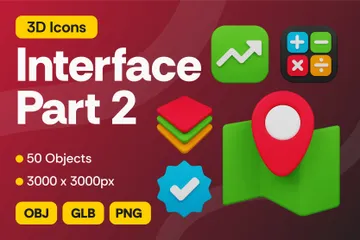 Interface Part 2 3D Icon Pack