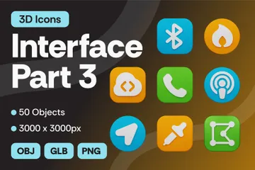 Interface Part 3 3D Icon Pack
