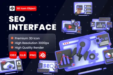 Interface de référencement Pack 3D Illustration