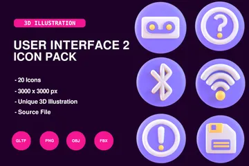 Interface utilisateur Pack 3D Icon