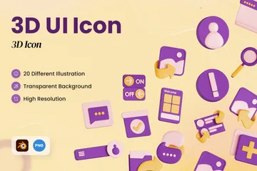 Interface utilisateur 3D Illustration Pack