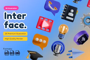 Interface utilisateur Pack 3D Icon