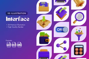 Interface utilisateur Pack 3D Icon