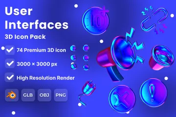 Interface utilisateur Pack 3D Icon