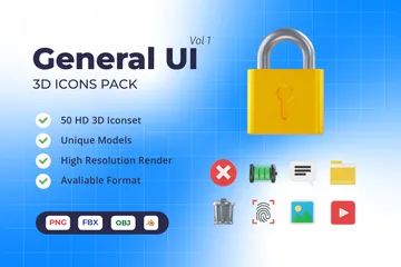 Interface utilisateur générale Pack 3D Icon