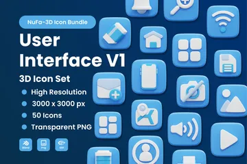 Interface utilisateur V1 Pack 3D Icon