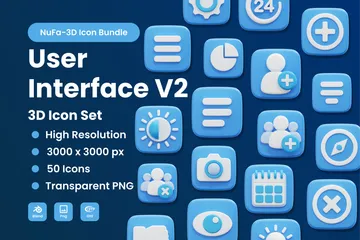 Interface utilisateur V2 Pack 3D Icon