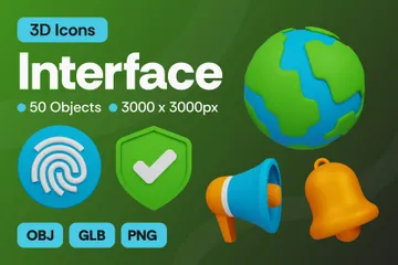 Interfaz Paquete de Icon 3D