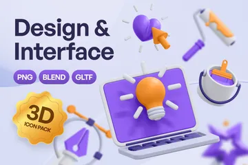 Diseño e interfaz Paquete de Icon 3D